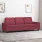 vidaXL 3-Sitzer-Sofa Weinrot 180 cm Stoff vidaXL 3-Sitzer-Sofa Weinrot 180 cm Stoff
