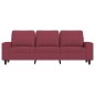 vidaXL 3-Sitzer-Sofa Weinrot 180 cm Stoff vidaXL 3-Sitzer-Sofa Weinrot 180 cm Stoff