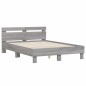 vidaXL Bettgestell mit Kopfteil Grau Sonoma 120x200 cm Holzwerkstoff vidaXL Bettgestell mit Kopfteil Grau Sonoma 120x200 cm Holzwerkstoff