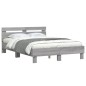 vidaXL Bettgestell mit Kopfteil Grau Sonoma 120x200 cm Holzwerkstoff vidaXL Bettgestell mit Kopfteil Grau Sonoma 120x200 cm Holzwerkstoff