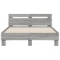 vidaXL Bettgestell mit Kopfteil Grau Sonoma 120x200 cm Holzwerkstoff vidaXL Bettgestell mit Kopfteil Grau Sonoma 120x200 cm Holzwerkstoff