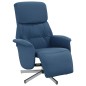 vidaXL Relaxsessel mit Fußteil Blau Stoff vidaXL Relaxsessel mit Fußteil Blau Stoff
