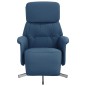 vidaXL Relaxsessel mit Fußteil Blau Stoff vidaXL Relaxsessel mit Fußteil Blau Stoff