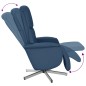 vidaXL Relaxsessel mit Fußteil Blau Stoff vidaXL Relaxsessel mit Fußteil Blau Stoff