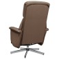 vidaXL Massagesessel mit Fußteil Braun Stoff vidaXL Massagesessel mit Fußteil Braun Stoff
