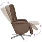 vidaXL Massagesessel mit Fußteil Braun Stoff vidaXL Massagesessel mit Fußteil Braun Stoff