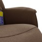 vidaXL Massagesessel mit Fußteil Braun Stoff vidaXL Massagesessel mit Fußteil Braun Stoff