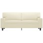 vidaXL 2-Sitzer-Sofa Creme 140 cm Kunstleder vidaXL 2-Sitzer-Sofa Creme 140 cm Kunstleder