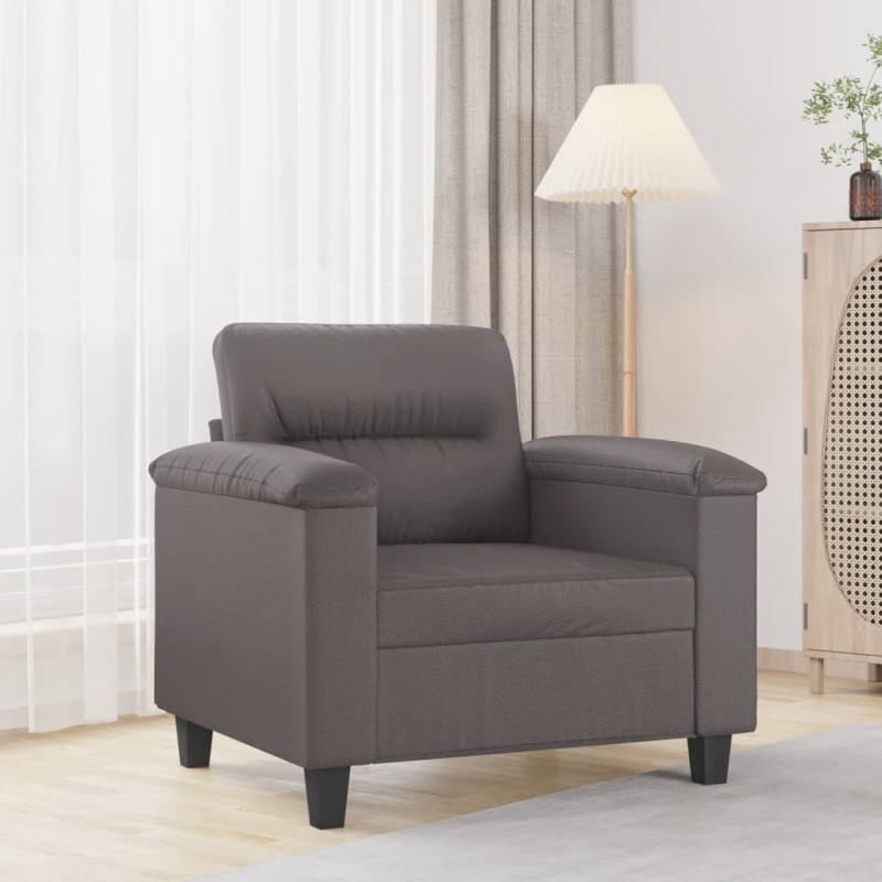 vidaXL Sessel Grau 60 cm Kunstleder vidaXL Sessel Grau 60 cm Kunstleder