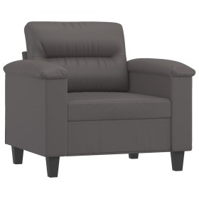 vidaXL Sessel Grau 60 cm Kunstleder