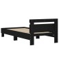 vidaXL Bettgestell mit Kopfteil Schwarz 90x200 cm Holzwerkstoff vidaXL Bettgestell mit Kopfteil Schwarz 90x200 cm Holzwerkstoff