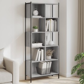 vidaXL Bücherregal Grau Sonoma 72x28x172 cm Holzwerkstoff