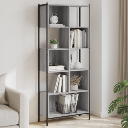 vidaXL Bücherregal Grau Sonoma 72x28x172 cm Holzwerkstoff