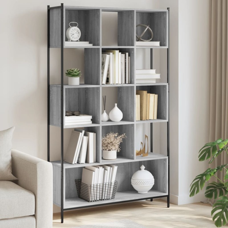 vidaXL Bücherregal Grau Sonoma 102x28x172 cm Holzwerkstoff vidaXL Bücherregal Grau Sonoma 102x28x172 cm Holzwerkstoff
