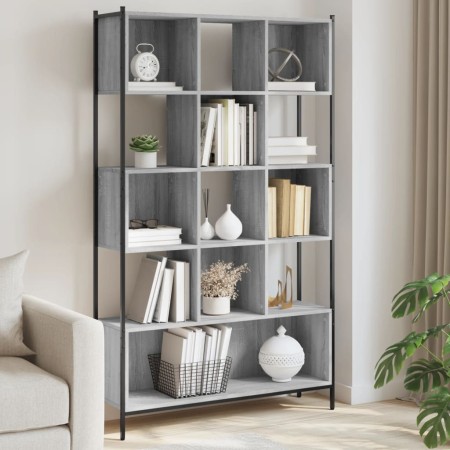 vidaXL Bücherregal Grau Sonoma 102x28x172 cm Holzwerkstoff