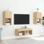 vidaXL 4-tlg. TV-Wohnwand mit LED-Leuchten Sonoma-Eiche vidaXL 4-tlg. TV-Wohnwand mit LED-Leuchten Sonoma-Eiche