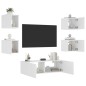 vidaXL 5-tlg. TV-Wohnwand mit LED-Leuchten Weiß vidaXL 5-tlg. TV-Wohnwand mit LED-Leuchten Weiß