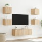 vidaXL 5-tlg. TV-Wohnwand mit LED-Leuchten Sonoma-Eiche vidaXL 5-tlg. TV-Wohnwand mit LED-Leuchten Sonoma-Eiche
