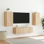 vidaXL 3-tlg. TV-Wohnwand mit LED-Leuchten Sonoma-Eiche vidaXL 3-tlg. TV-Wohnwand mit LED-Leuchten Sonoma-Eiche