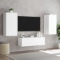vidaXL 3-tlg. TV-Wohnwand mit LED-Leuchten Weiß vidaXL 3-tlg. TV-Wohnwand mit LED-Leuchten Weiß