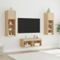 vidaXL 4-tlg. TV-Wohnwand mit LED-Leuchten Sonoma-Eiche vidaXL 4-tlg. TV-Wohnwand mit LED-Leuchten Sonoma-Eiche
