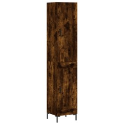 vidaXL Highboard Räuchereiche 34,5x34x180 cm Holzwerkstoff