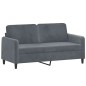 vidaXL 2-Sitzer-Sofa Dunkelgrau 140 cm Samt vidaXL 2-Sitzer-Sofa Dunkelgrau 140 cm Samt