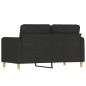 vidaXL 2-Sitzer-Sofa Schwarz 120 cm Stoff vidaXL 2-Sitzer-Sofa Schwarz 120 cm Stoff