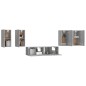 vidaXL 6-tlg. TV-Schrank-Set Grau Sonoma Holzwerkstoff vidaXL 6-tlg. TV-Schrank-Set Grau Sonoma Holzwerkstoff