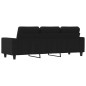 vidaXL 3-Sitzer-Sofa Schwarz 180 cm Stoff vidaXL 3-Sitzer-Sofa Schwarz 180 cm Stoff