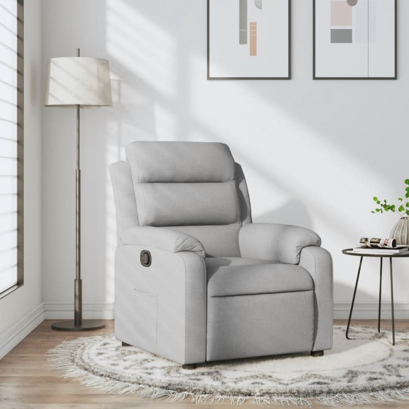 vidaXL Relaxsessel Hellgrau Stoff vidaXL Relaxsessel Hellgrau Stoff