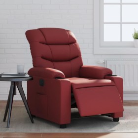 vidaXL Relaxsessel Elektrisch Weinrot Kunstleder