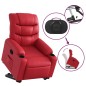 vidaXL Relaxsessel mit Aufstehhilfe Rot Kunstleder vidaXL Relaxsessel mit Aufstehhilfe Rot Kunstleder