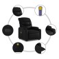 vidaXL Massagesessel mit Aufstehhilfe Schwarz Kunstleder vidaXL Massagesessel mit Aufstehhilfe Schwarz Kunstleder