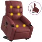 vidaXL Massagesessel mit Aufstehhilfe Weinrot Kunstleder vidaXL Massagesessel mit Aufstehhilfe Weinrot Kunstleder