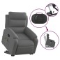 vidaXL Massagesessel mit Aufstehhilfe Dunkelgrau Stoff vidaXL Massagesessel mit Aufstehhilfe Dunkelgrau Stoff