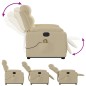 vidaXL Elektrischer Massagesessel mit Aufstehhilfe Creme Stoff vidaXL Elektrischer Massagesessel mit Aufstehhilfe Creme Stoff