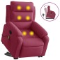 vidaXL Massagesessel mit Aufstehhilfe Weinrot Samt vidaXL Massagesessel mit Aufstehhilfe Weinrot Samt