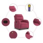 vidaXL Massagesessel mit Aufstehhilfe Weinrot Samt vidaXL Massagesessel mit Aufstehhilfe Weinrot Samt