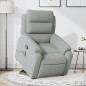 vidaXL Massagesessel mit Aufstehhilfe Hellgrau Samt vidaXL Massagesessel mit Aufstehhilfe Hellgrau Samt