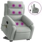 vidaXL Massagesessel mit Aufstehhilfe Hellgrau Samt vidaXL Massagesessel mit Aufstehhilfe Hellgrau Samt