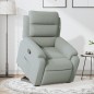 vidaXL Relaxsessel mit Aufstehhilfe Hellgrau Samt vidaXL Relaxsessel mit Aufstehhilfe Hellgrau Samt