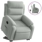 vidaXL Relaxsessel mit Aufstehhilfe Hellgrau Samt vidaXL Relaxsessel mit Aufstehhilfe Hellgrau Samt