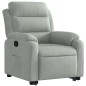 vidaXL Relaxsessel mit Aufstehhilfe Hellgrau Samt vidaXL Relaxsessel mit Aufstehhilfe Hellgrau Samt