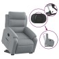 vidaXL Relaxsessel mit Aufstehhilfe Elektrisch Hellgrau Stoff vidaXL Relaxsessel mit Aufstehhilfe Elektrisch Hellgrau Stoff