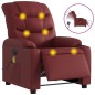 vidaXL Massagesessel Elektrisch Weinrot Kunstleder vidaXL Massagesessel Elektrisch Weinrot Kunstleder