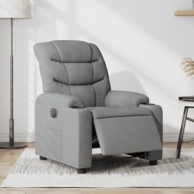 vidaXL Relaxsessel Elektrisch Hellgrau Stoff