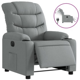 vidaXL Relaxsessel Elektrisch Hellgrau Stoff