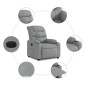 vidaXL Relaxsessel Elektrisch Hellgrau Stoff vidaXL Relaxsessel Elektrisch Hellgrau Stoff