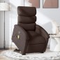 vidaXL Massagesessel mit Aufstehhilfe Dunkelbraun Stoff vidaXL Massagesessel mit Aufstehhilfe Dunkelbraun Stoff